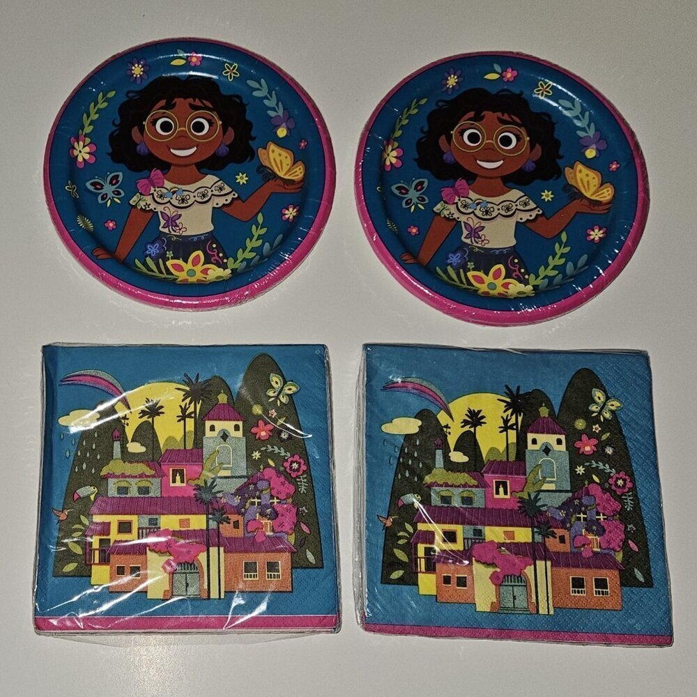 NEW Encanto Birthday Party Supplies Lot Disney 2 Pk Napkins 2 Pk Plates Mirabel